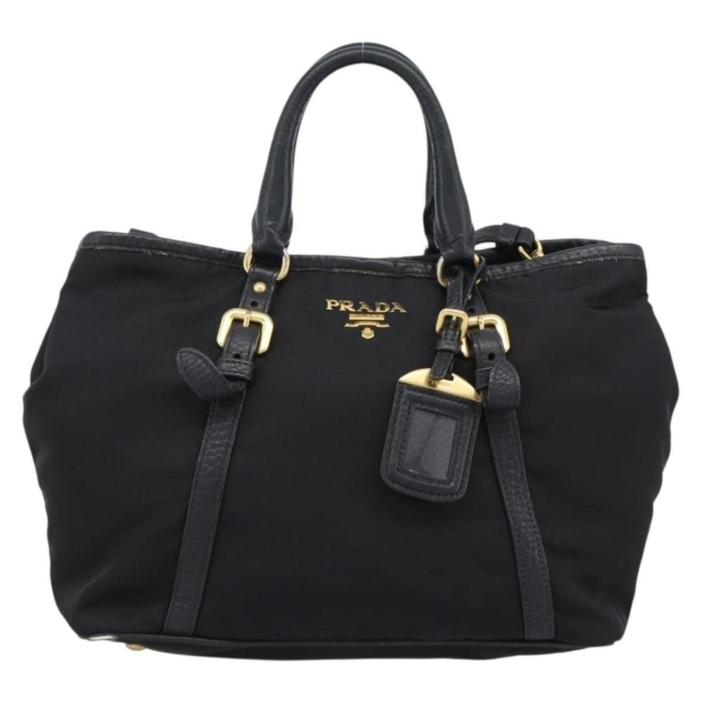Prada Nylon Galleria Handbag Black